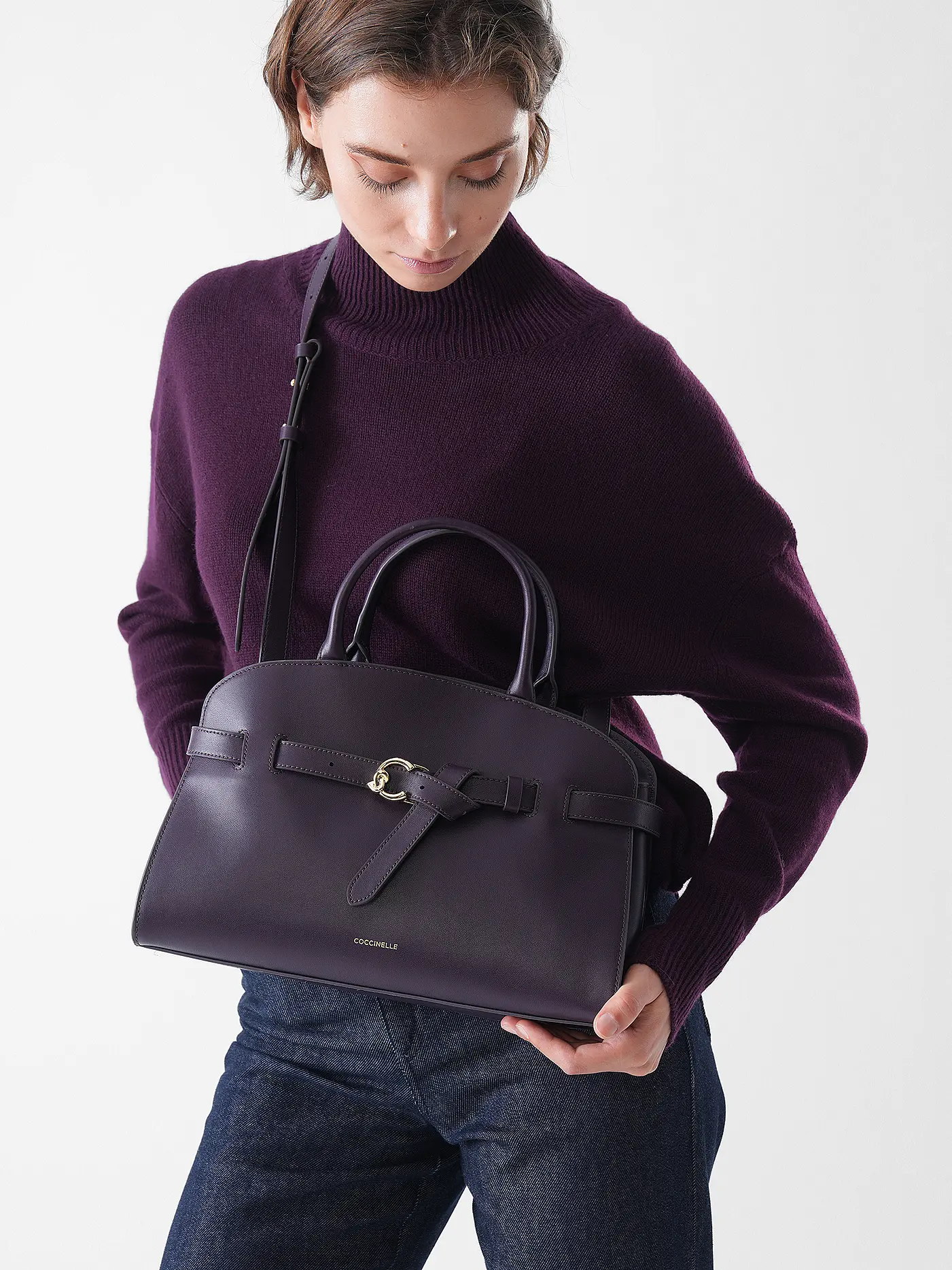 COCCINELLE | Ledertasche - Henkeltasche COCCINELLESABINE | beere